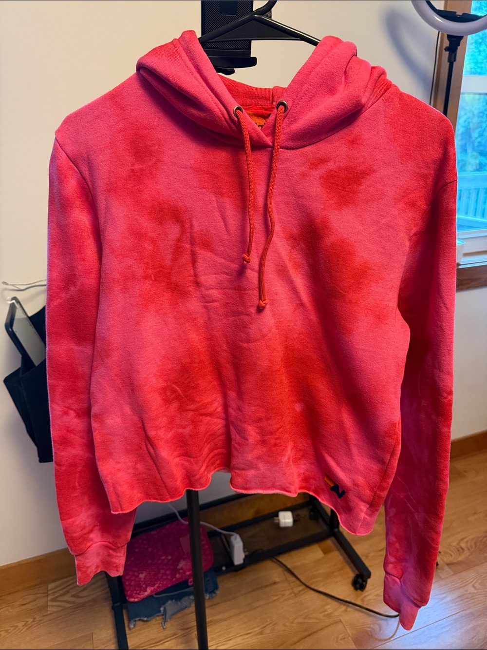 Aviator Nation cropped tye dye hoodie